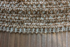 Goud/roze Plissé rok  met  elastisch siertailleband
