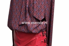 Rood vegan leather rokje