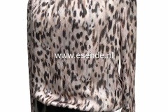 Satijn viscose top met halsboord