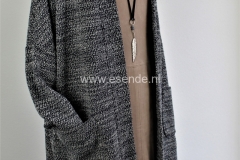 All round vest van gebreide katoen stof
