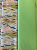 Lime groen  tricot en satijn