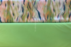 Lime groen  tricot en satijn