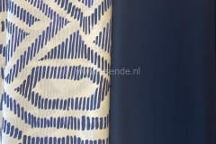 Katoenblauwe grafische print