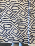 Katoenblauwe grafische print
